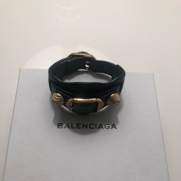 Baleciaga Arena Leather Cuff - Picture 1 of 4
